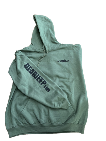 DeadJeep Logo HOODIE Green 100% Cotton - All Sizes!