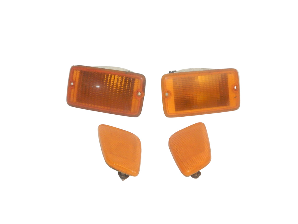 97-06 Wrangler TJ Front Fender Marker Lights Light Lamp Set (4)