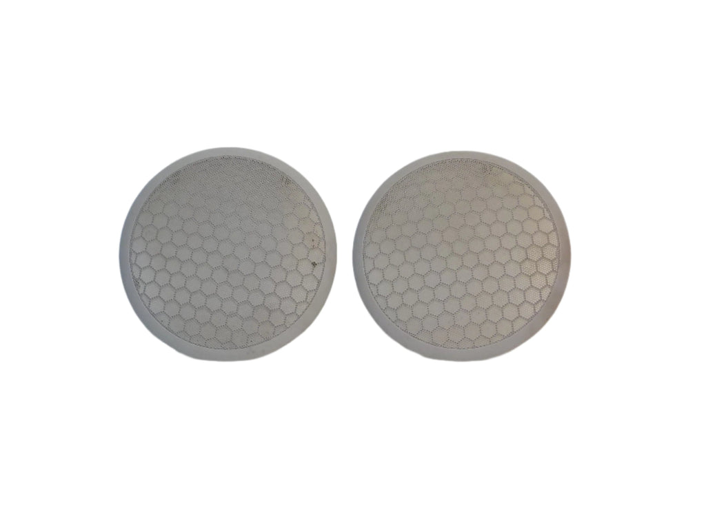 97-01 Jeep Cherokee XJ OEM Rear Overhead Sound Bar Speaker Cover Pair Light Gray