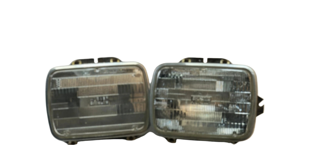 87-95 Wrangler YJ Jeep Head Light Headlight Lamp Bucket Set Pair Trim Bezel