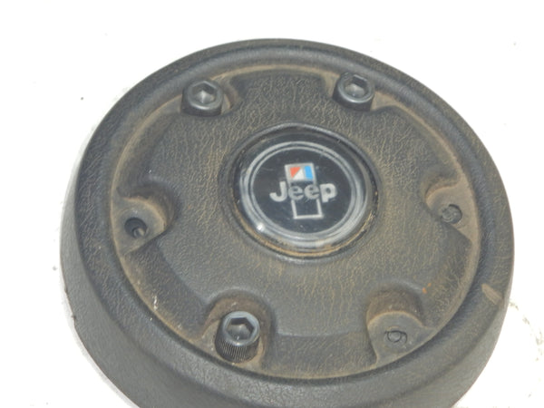 80-86 Jeep CJ5 CJ7 CJ8 Scrambler AMC OEM Black Wheel Horn Button Cap 3238067