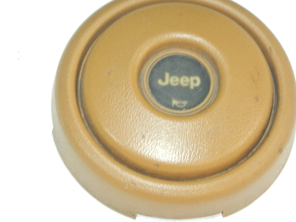 84-95 Jeep Cherokee XJ Wrangler YJ Tan Wheel Horn Button Cap 52007235