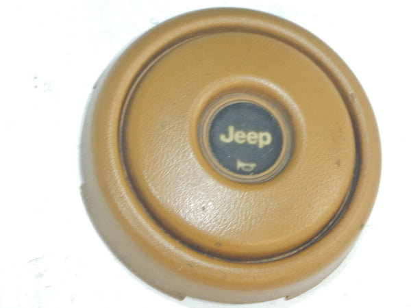 84-95 Jeep Cherokee XJ Wrangler YJ Tan Wheel Horn Button Cap 52007235