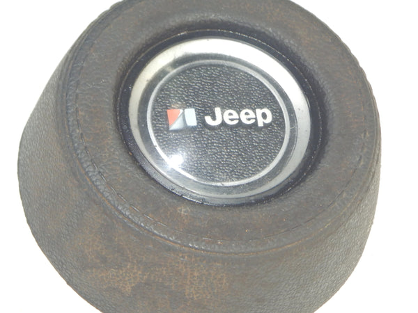 74-79 Jeep CJ Wagoneer SJ J10 Cherokee XJ FSJ AMC Black Wheel Horn Button Cap