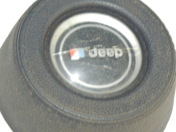 74-79 Jeep CJ Wagoneer SJ J10 Cherokee XJ FSJ AMC Black Wheel Horn Button Cap