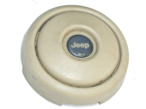 84-95 Jeep Cherokee XJ Wrangler YJ Tan Wheel Horn Button Cap 52007235