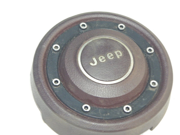 84-95 Jeep Cherokee XJ Wrangler YJ Maroon Wheel Horn Button Cap