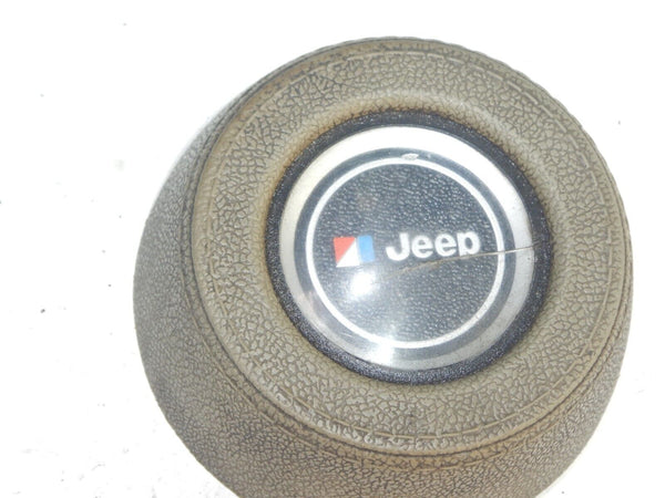 74-79 Jeep CJ Wagoneer SJ J10 Cherokee XJ FSJ AMC Tan Wheel Horn Button Cap