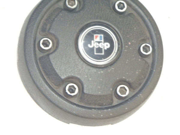 80-86 Jeep CJ5 CJ7 CJ8 Scrambler AMC OEM Black Wheel Horn Button Cap 3238067