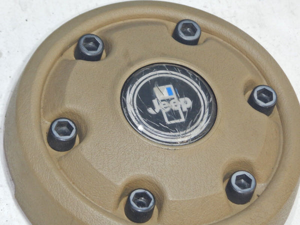 80-86 Jeep CJ5 CJ7 CJ8 Scrambler AMC OEM Tan Wheel Horn Button Cap 3238067