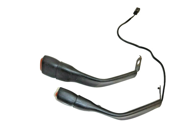 97-02 Wrangler TJ Driver Passenger Female Seat Belt End Buckle Dark Gray Pair