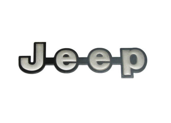 84-01 Cherokee XJ Jeep Logo Plate Emblem Decal Gray Grey