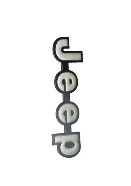 84-01 Cherokee XJ Jeep Logo Plate Emblem Decal Gray Grey