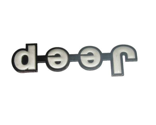 84-01 Cherokee XJ Jeep Logo Plate Emblem Decal Gray Grey