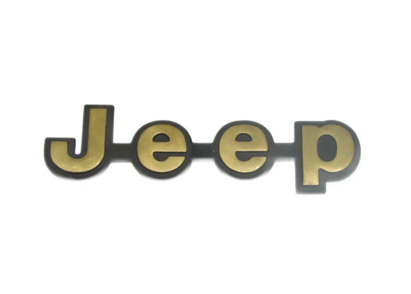 84-01 Cherokee XJ Jeep Logo Plate Emblem Decal Gold
