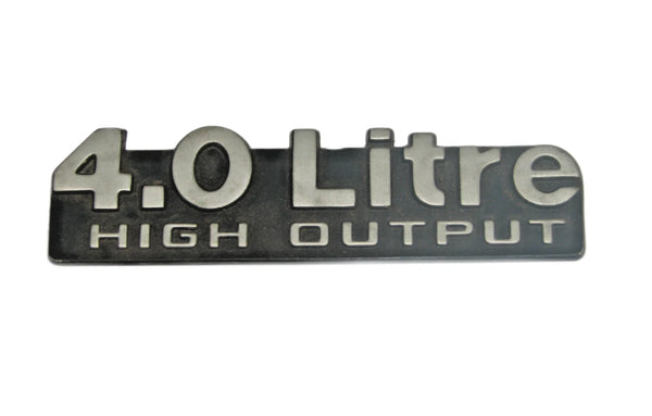 84-01 Cherokee XJ 4.0 Litre HIGH OUTPUT Logo Plate Emblem Decal