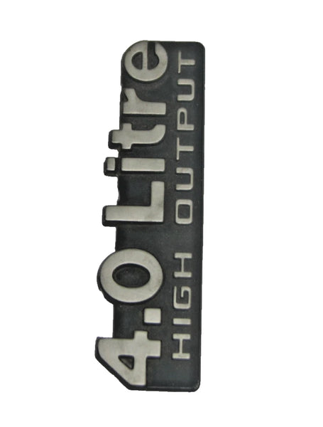 84-01 Cherokee XJ 4.0 Litre HIGH OUTPUT Logo Plate Emblem Decal