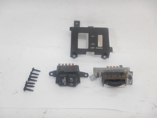 87-95 Wrangler YJ Jeep Head Light Dimmer Switch Dash Trim Bezel Screw Set