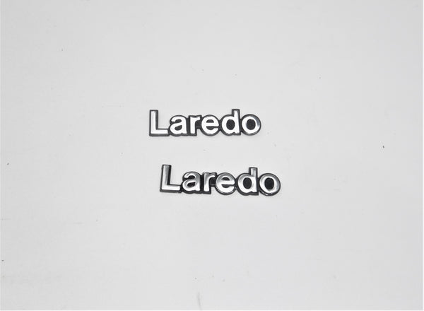 91-96 Laredo Logo Emblem Decal Plates Pair Cherokee XJ Grand ZJ