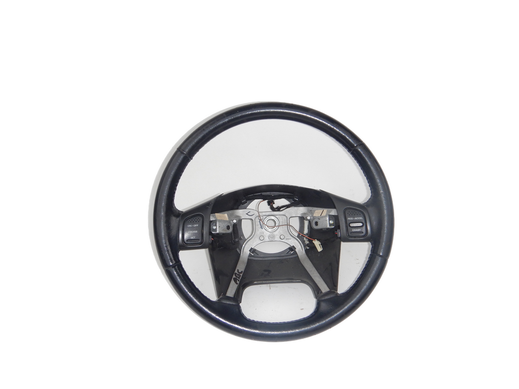 99-04 Grand Cherokee WJ Black Agate Leather Steering Wheel Cruise Control