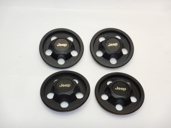 93-98 Grand Cherokee ZJ Set of 4 Wheel Hub Center Cap Black 52000153