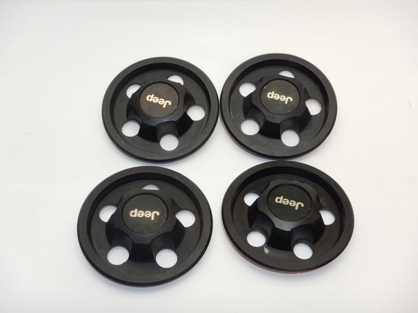 93-98 Grand Cherokee ZJ Set of 4 Wheel Hub Center Cap Black 52000153