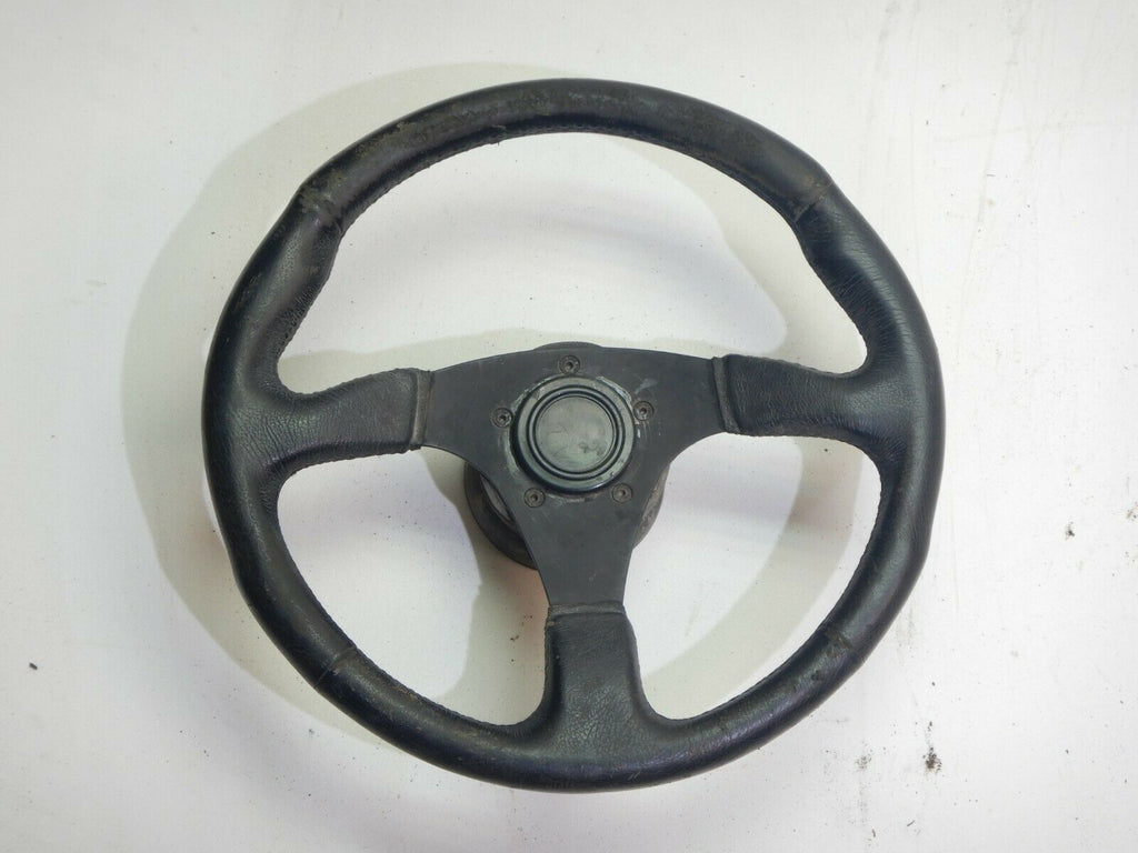 61-69 Jeep Aftermarket Leather 14'' Steering Wheel Horn